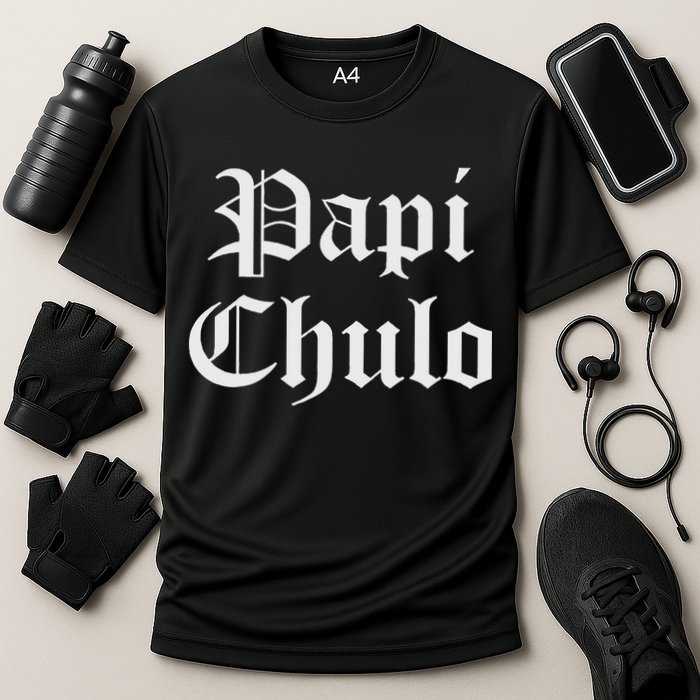 Papi Chulo Funny Mexican Spanish Handsome El Jefe Pimp Daddy Cooling Performance Crew T-Shirt