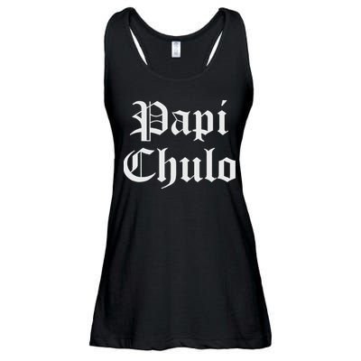 Papi Chulo Funny Mexican Spanish Handsome El Jefe Pimp Daddy Ladies Essential Flowy Tank