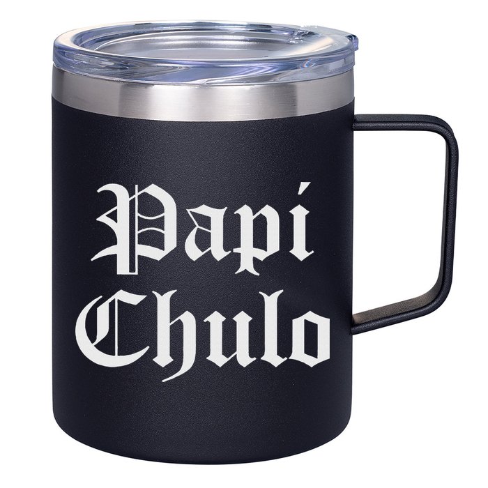 Papi Chulo Funny Mexican Spanish Handsome El Jefe Pimp Daddy 12oz Stainless Steel Coffee Mug