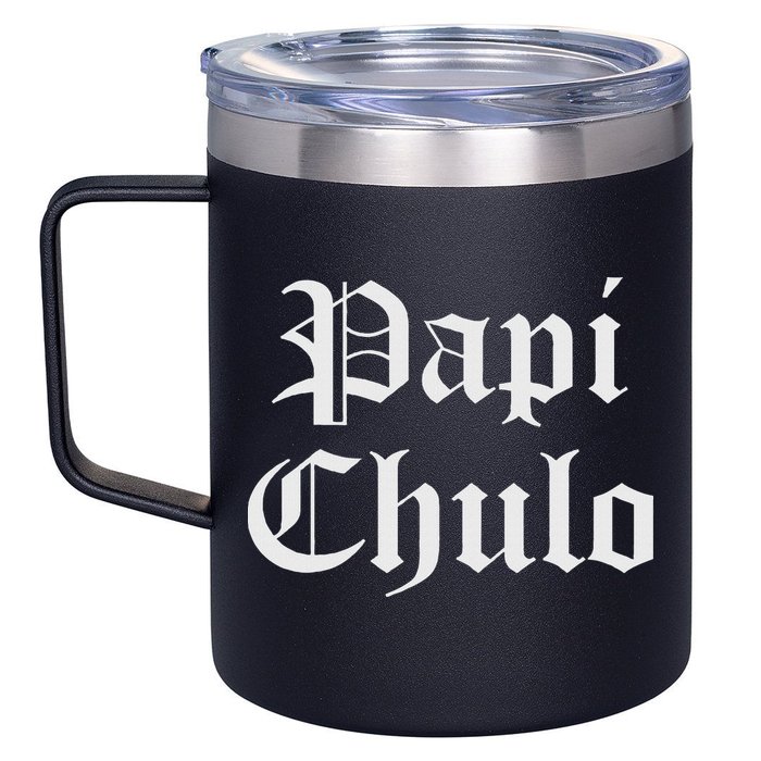 Papi Chulo Funny Mexican Spanish Handsome El Jefe Pimp Daddy 12oz Stainless Steel Coffee Mug