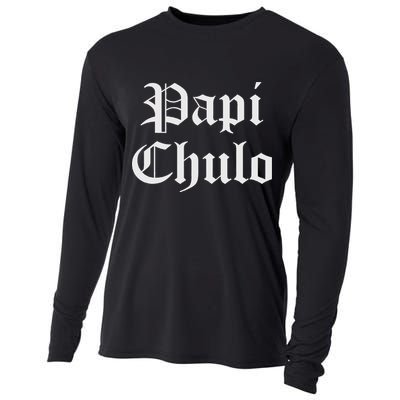 Papi Chulo Funny Mexican Spanish Handsome El Jefe Pimp Daddy Cooling Performance Long Sleeve Crew