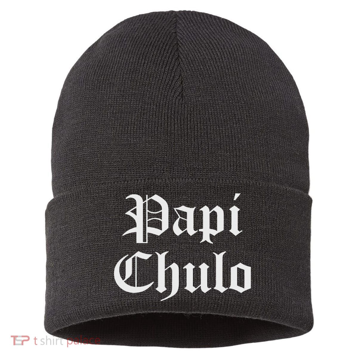 Papi Chulo Funny Mexican Spanish Handsome El Jefe Pimp Daddy Sustainable Knit Beanie