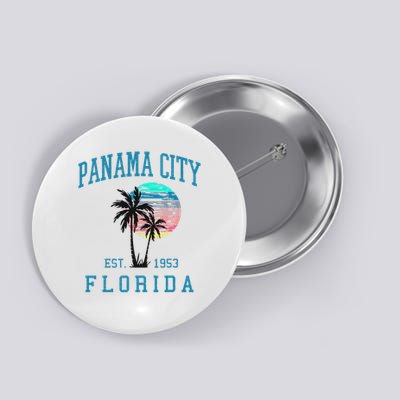 Panama City Florida Spring Vacations Beach Palm Trees Summer Button