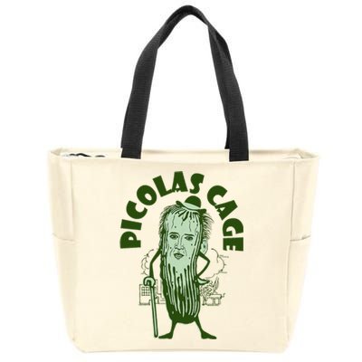 Picolas Cage Funny Cute Zip Tote Bag