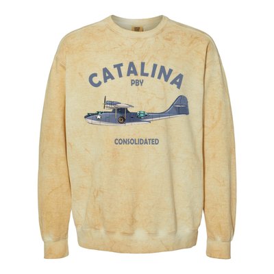 Pby Catalina Flying Boat Seaplane Airplane American Ww2 Colorblast Crewneck Sweatshirt