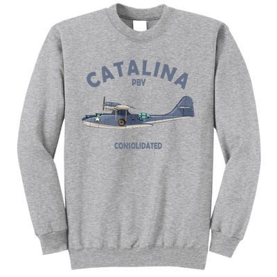 Pby Catalina Flying Boat Seaplane Airplane American Ww2 Tall Sweatshirt