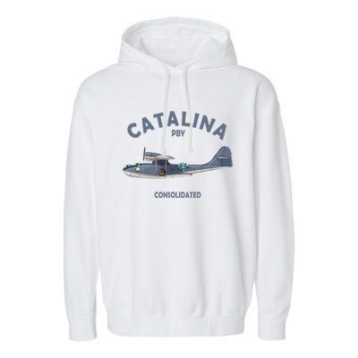 Pby Catalina Flying Boat Seaplane Airplane American Ww2 Garment-Dyed Fleece Hoodie