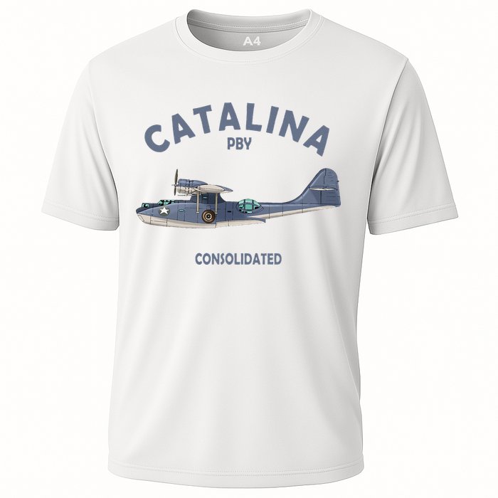 Pby Catalina Flying Boat Seaplane Airplane American Ww2 Cooling Performance Crew T-Shirt