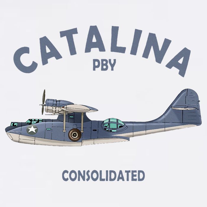 Pby Catalina Flying Boat Seaplane Airplane American Ww2 Cooling Performance Crew T-Shirt