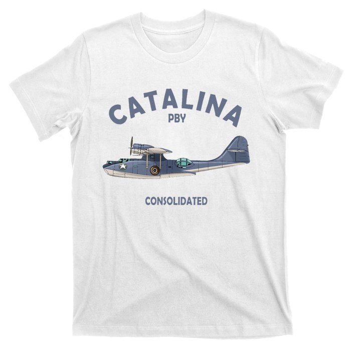 Pby Catalina Flying Boat Seaplane Airplane American Ww2 T-Shirt