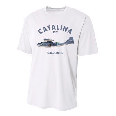 Pby Catalina Flying Boat Seaplane Airplane American Ww2 Performance Sprint T-Shirt