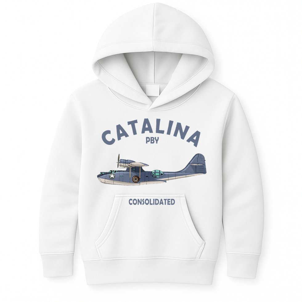 Pby Catalina Flying Boat Seaplane Airplane American Ww2 Kids Hoodie