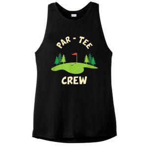 Par Crew Funny Golf Birthday Party Birdie Golfer Ladies PosiCharge Tri-Blend Wicking Tank