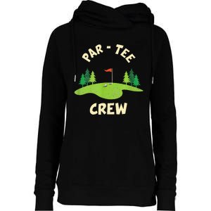 Par Crew Funny Golf Birthday Party Birdie Golfer Womens Funnel Neck Pullover Hood