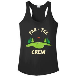 Par Crew Funny Golf Birthday Party Birdie Golfer Ladies PosiCharge Competitor Racerback Tank