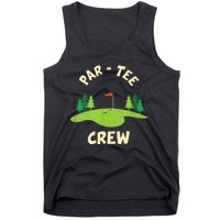 Par Crew Funny Golf Birthday Party Birdie Golfer Tank Top