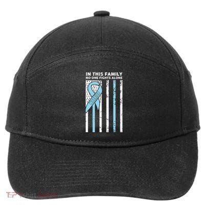 Prostate Cancer Fight Cancer Ribbon 7-Panel Snapback Hat