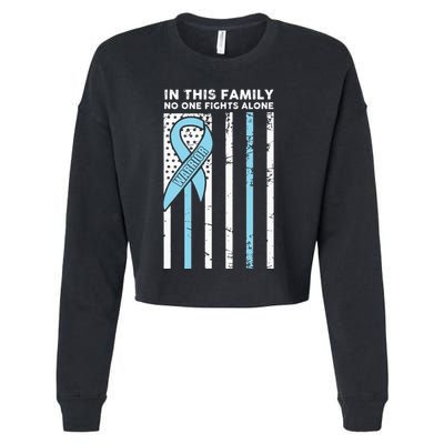 Prostate Cancer Fight Cancer Ribbon Cropped Pullover Crew