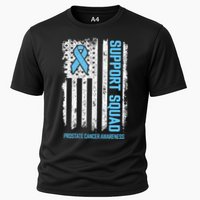 Prostate Cancer Flag Support Squad Prostate Cancer Awareness Cooling Performance Crew T-Shirt