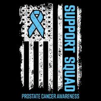 Prostate Cancer Flag Support Squad Prostate Cancer Awareness Cooling Performance Crew T-Shirt