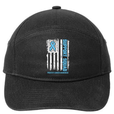 Prostate Cancer Flag Support Squad Prostate Cancer Awareness 7-Panel Snapback Hat
