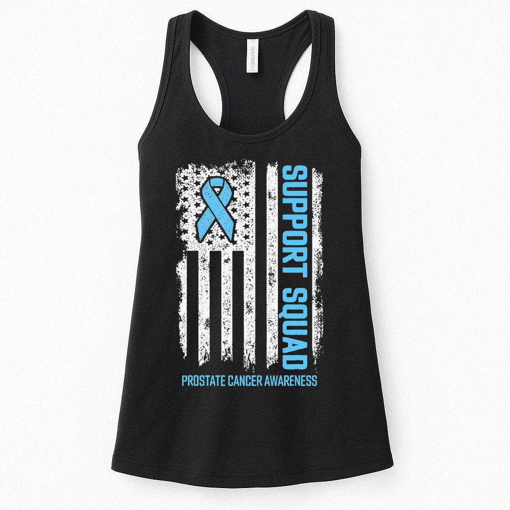 Prostate Cancer Flag Support Squad Prostate Cancer Awareness Womens Tank Top