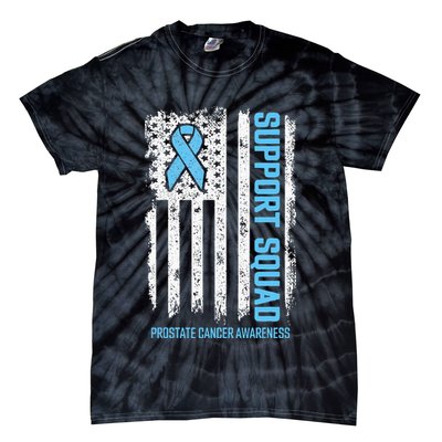 Prostate Cancer Flag Support Squad Prostate Cancer Awareness Tie-Dye T-Shirt