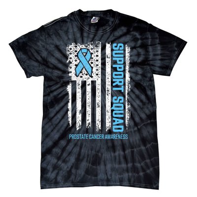 Prostate Cancer Flag Support Squad Prostate Cancer Awareness Tie-Dye T-Shirt