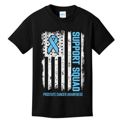 Prostate Cancer Flag Support Squad Prostate Cancer Awareness Kids T-Shirt