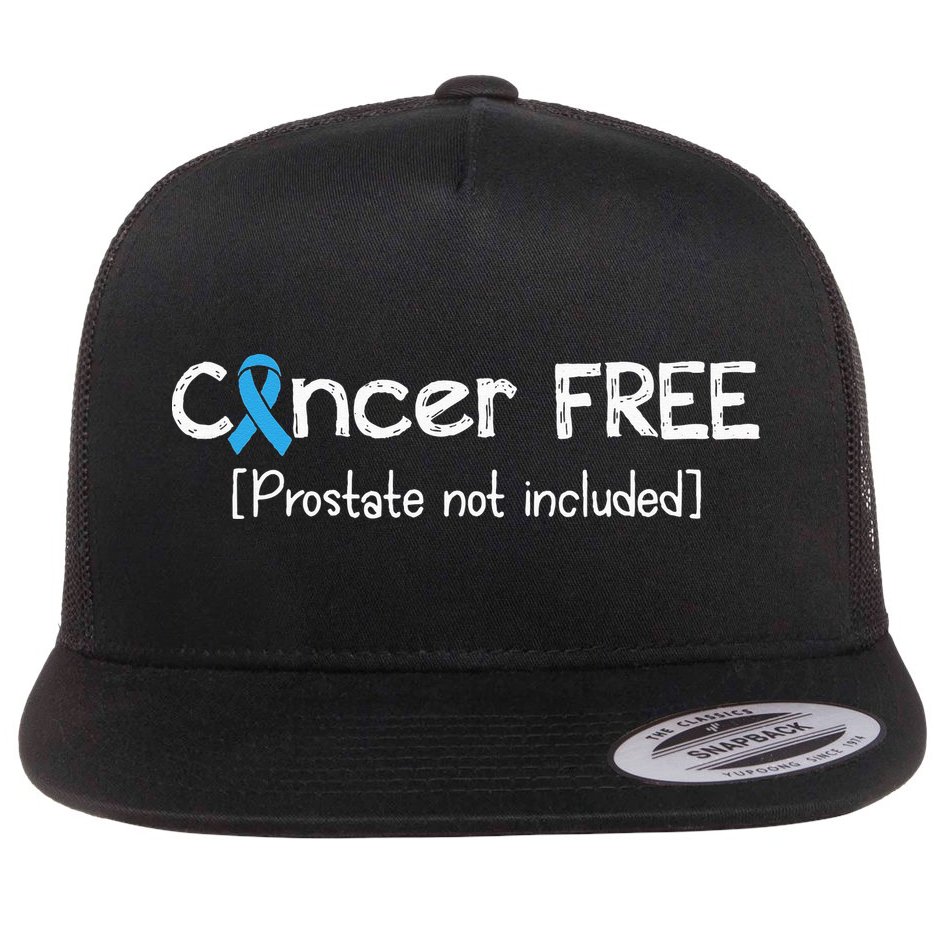 Prostate Cancer Free Prostate Cancer Awareness Ribbon Flat Bill Trucker Hat