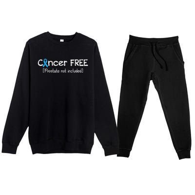 Prostate Cancer Free Prostate Cancer Awareness Ribbon Premium Crewneck Sweatsuit Set