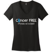 Prostate Cancer Free Prostate Cancer Awareness Ribbon Women's V-Neck T-Shirt