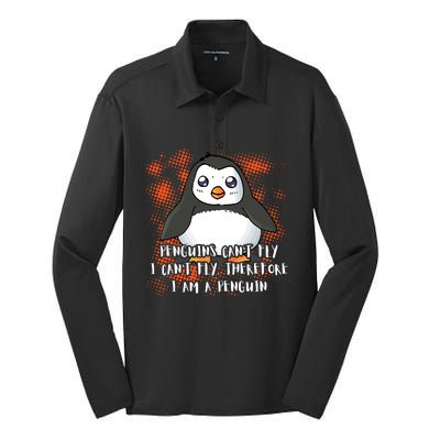 Penguin CanT Fly I Am A Penguin Silk Touch Performance Long Sleeve Polo