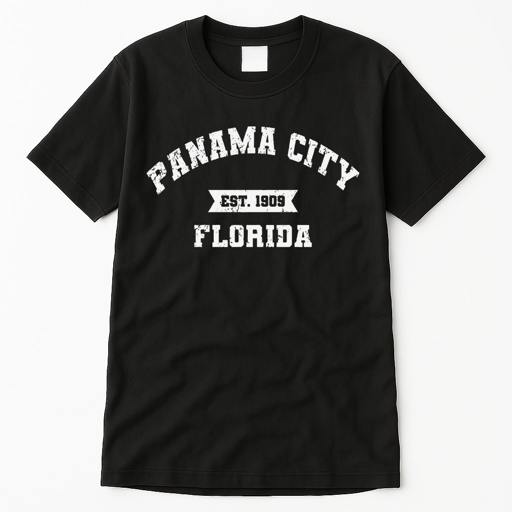 Panama City Florida Fl Vintage Athletic Established Tall T-Shirt