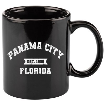 Panama City Florida Fl Vintage Athletic Established 11oz C Handle Ceramic Mug