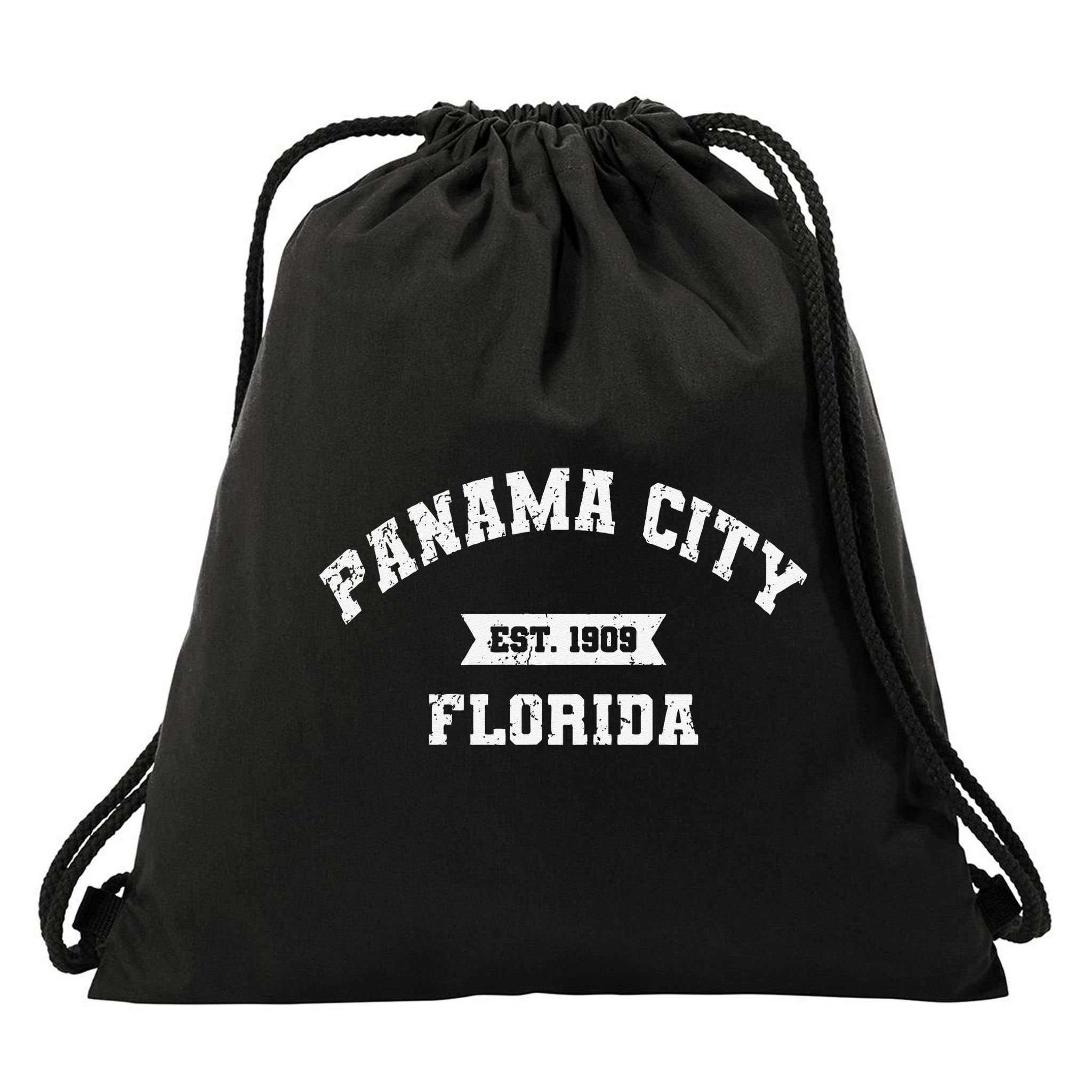 Panama City Florida Fl Vintage Athletic Established Drawstring Bag