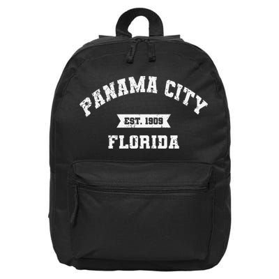 Panama City Florida Fl Vintage Athletic Established 16 in Basic Backpack