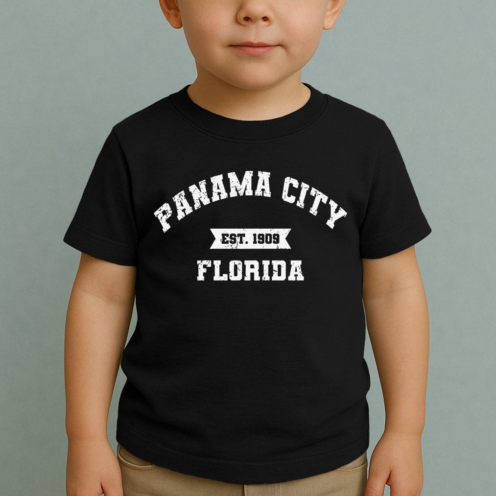 Panama City Florida Fl Vintage Athletic Established Toddler T-Shirt