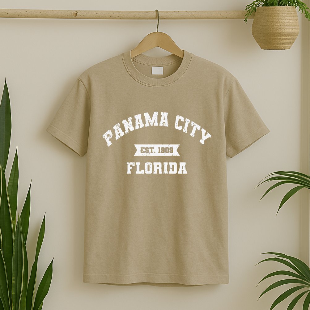 Panama City Florida Fl Vintage Athletic Established T-Shirt