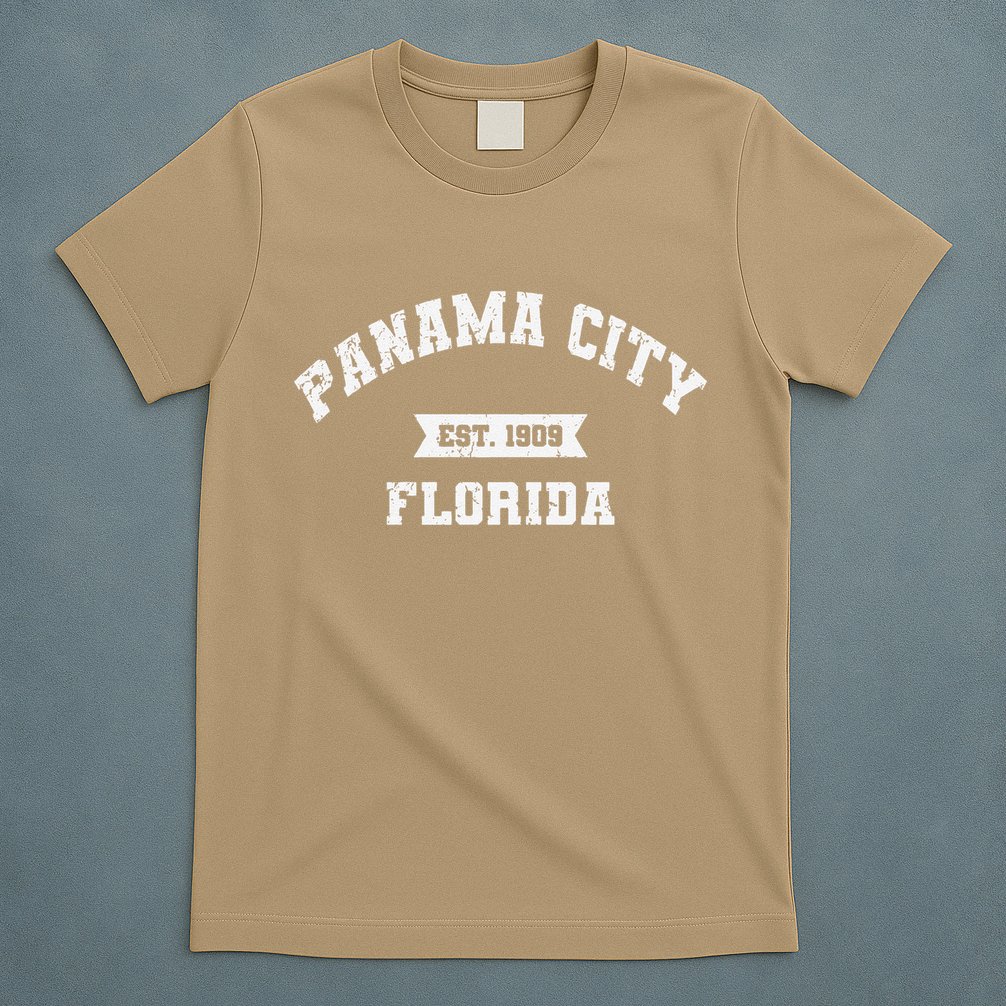 Panama City Florida Fl Vintage Athletic Established T-Shirt