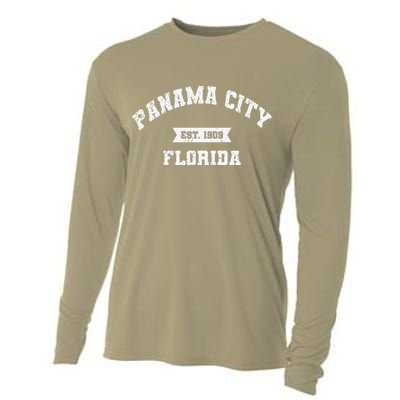 Panama City Florida Fl Vintage Athletic Established Cooling Performance Long Sleeve Crew