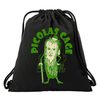 Picolas Cage Funny celebs Meme Cucumber Pickle Cute Drawstring Bag