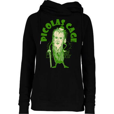 Picolas Cage Funny celebs Meme Cucumber Pickle Cute Womens Funnel Neck Pullover Hood