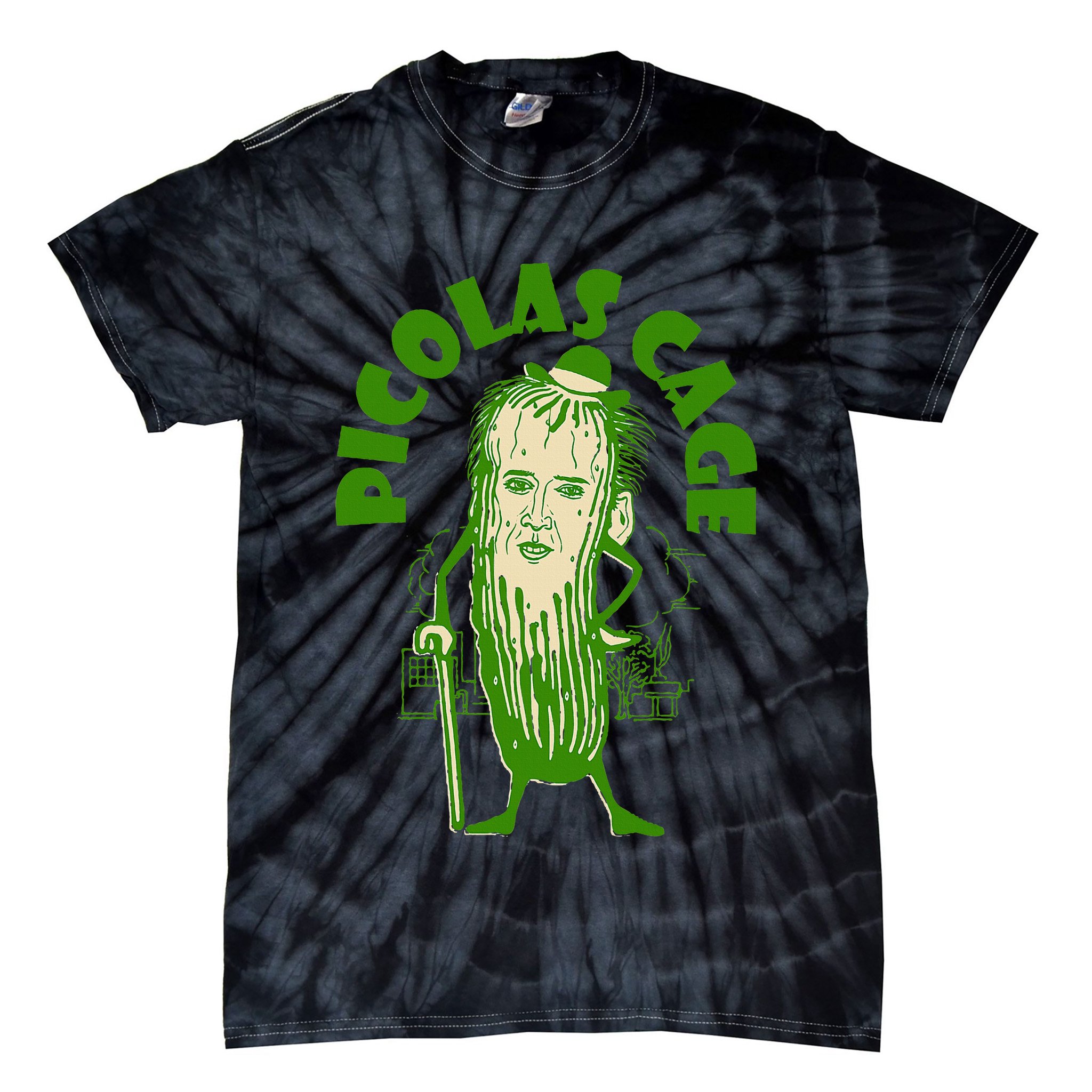 Picolas Cage Funny celebs Meme Cucumber Pickle Cute Tie-Dye T-Shirt