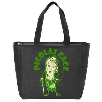 Picolas Cage Funny celebs Meme Cucumber Pickle Cute Zip Tote Bag