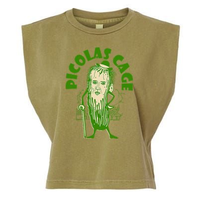Picolas Cage Funny celebs Meme Cucumber Pickle Cute Garment-Dyed Women's Muscle Tee