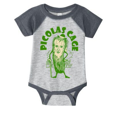 Picolas Cage Funny celebs Meme Cucumber Pickle Cute Infant Baby Jersey Bodysuit
