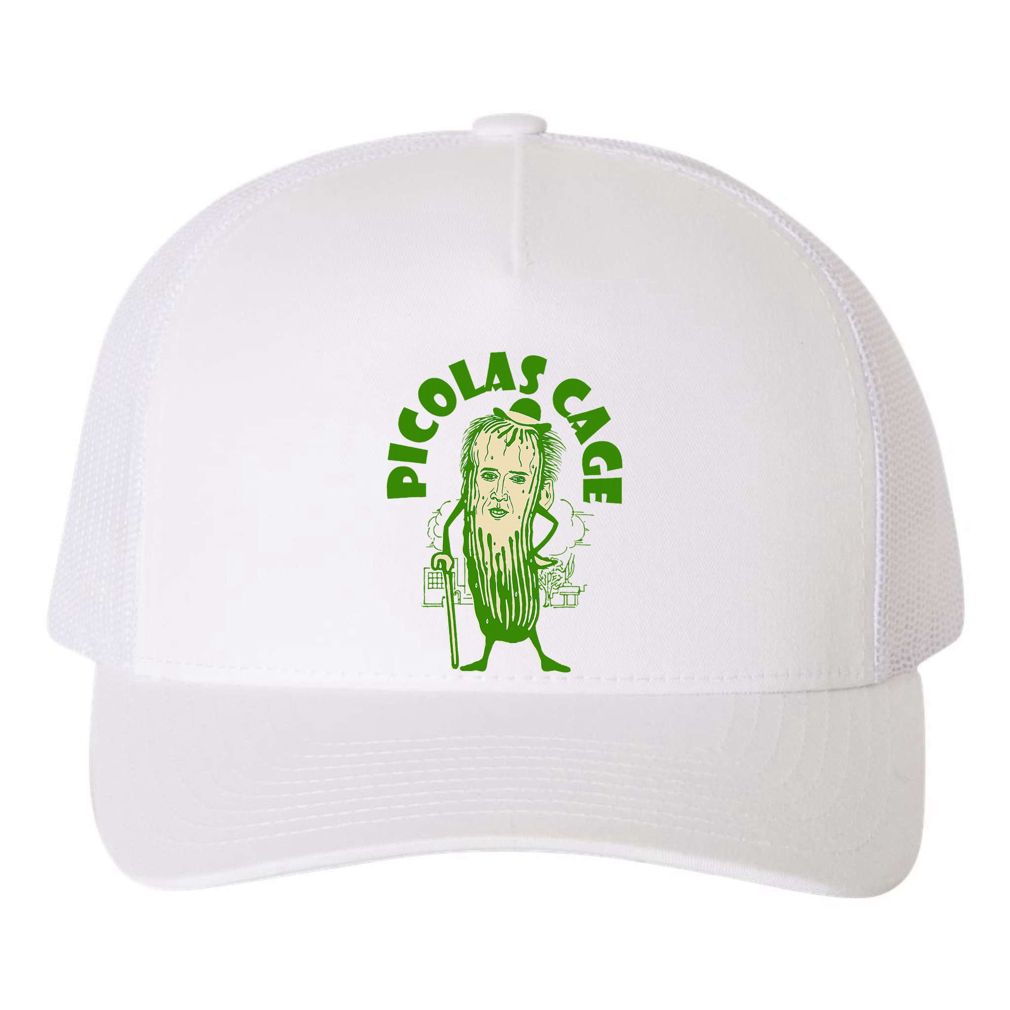 Picolas Cage Funny celebs Meme Cucumber Pickle Cute Yupoong Adult 5-Panel Trucker Hat