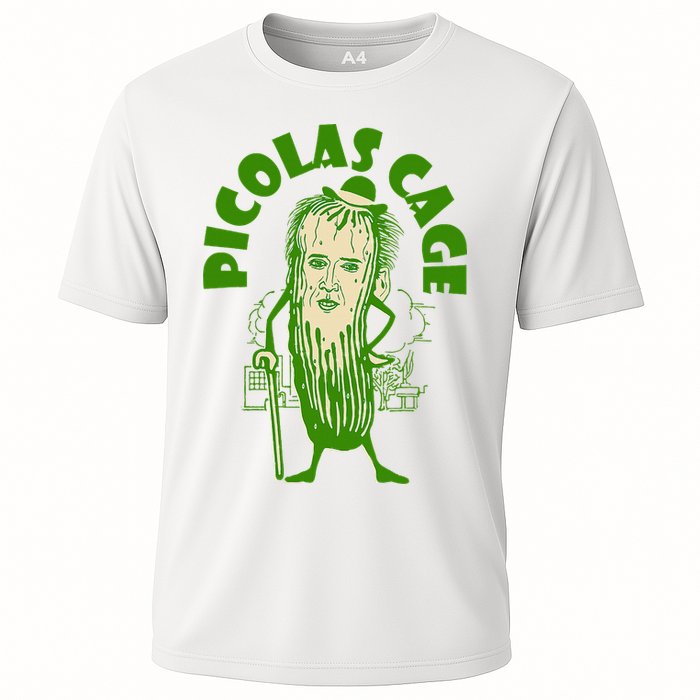 Picolas Cage Funny celebs Meme Cucumber Pickle Cute Cooling Performance Crew T-Shirt