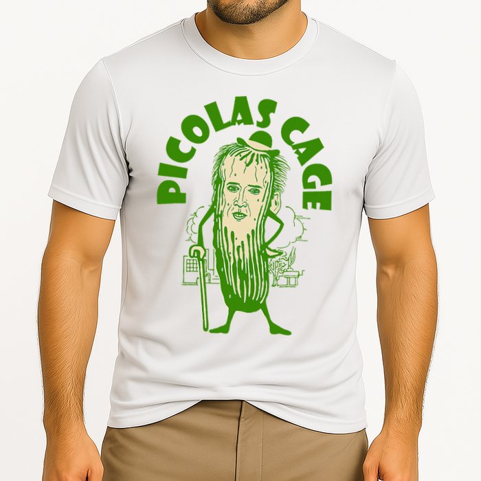 Picolas Cage Funny celebs Meme Cucumber Pickle Cute Cooling Performance Crew T-Shirt